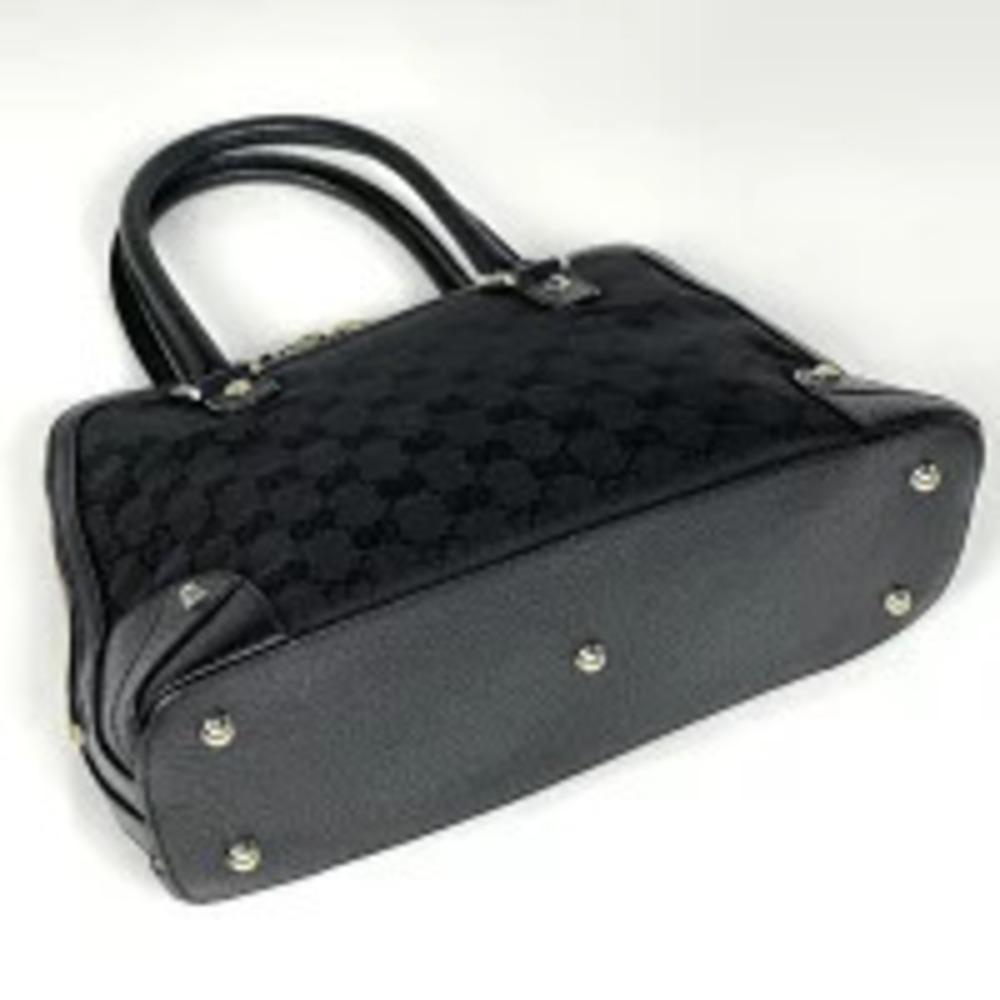 Gucci Shoulder Handbag black Bag GG Canvas